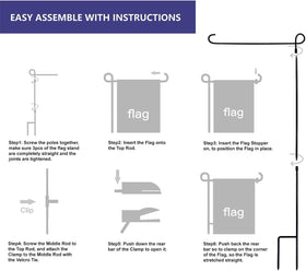 YEAHOME fits standard small flags up to 12.5 inches wide.
