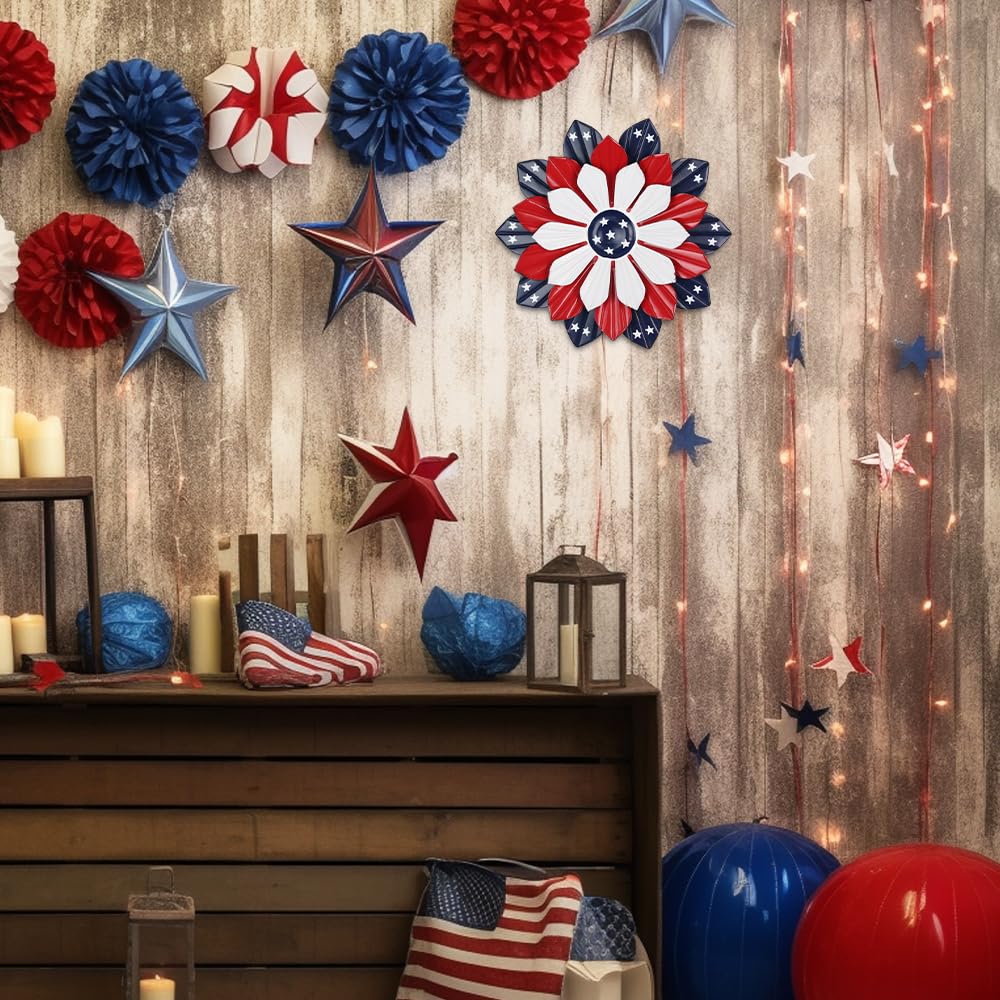 YEAHOME hand-painted iron flower art adds dimensional charm to indoor spaces.