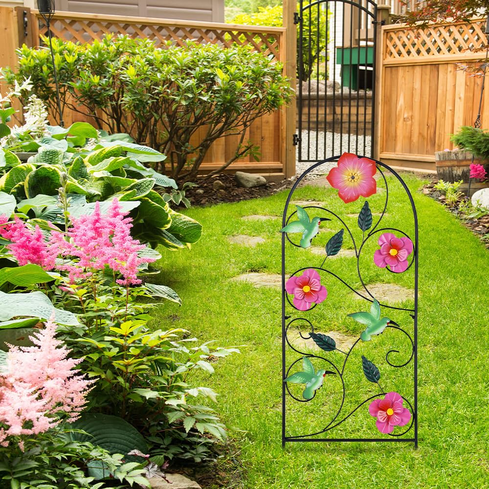 YEAHOME 33 inch garden stake arches above plants for a vibrant focal point