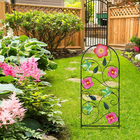 YEAHOME 33 inch garden stake arches above plants for a vibrant focal point
