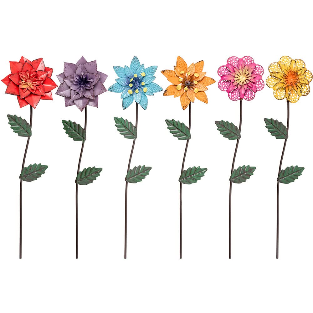 YEAHOME daisy garden stake with colorful petals for yard decor.