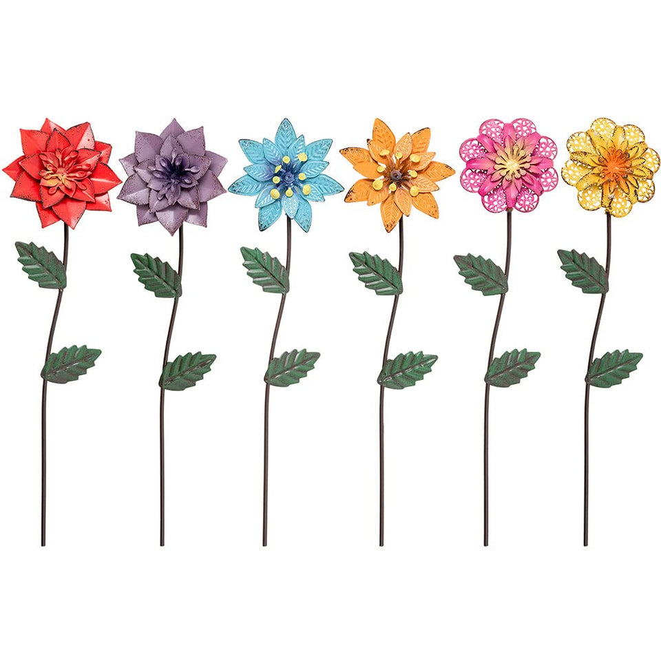 YEAHOME daisy garden stake with colorful petals for yard decor.