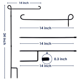 YEAHOME garden-display flag stand is ideal for holidays and seasonal decor.