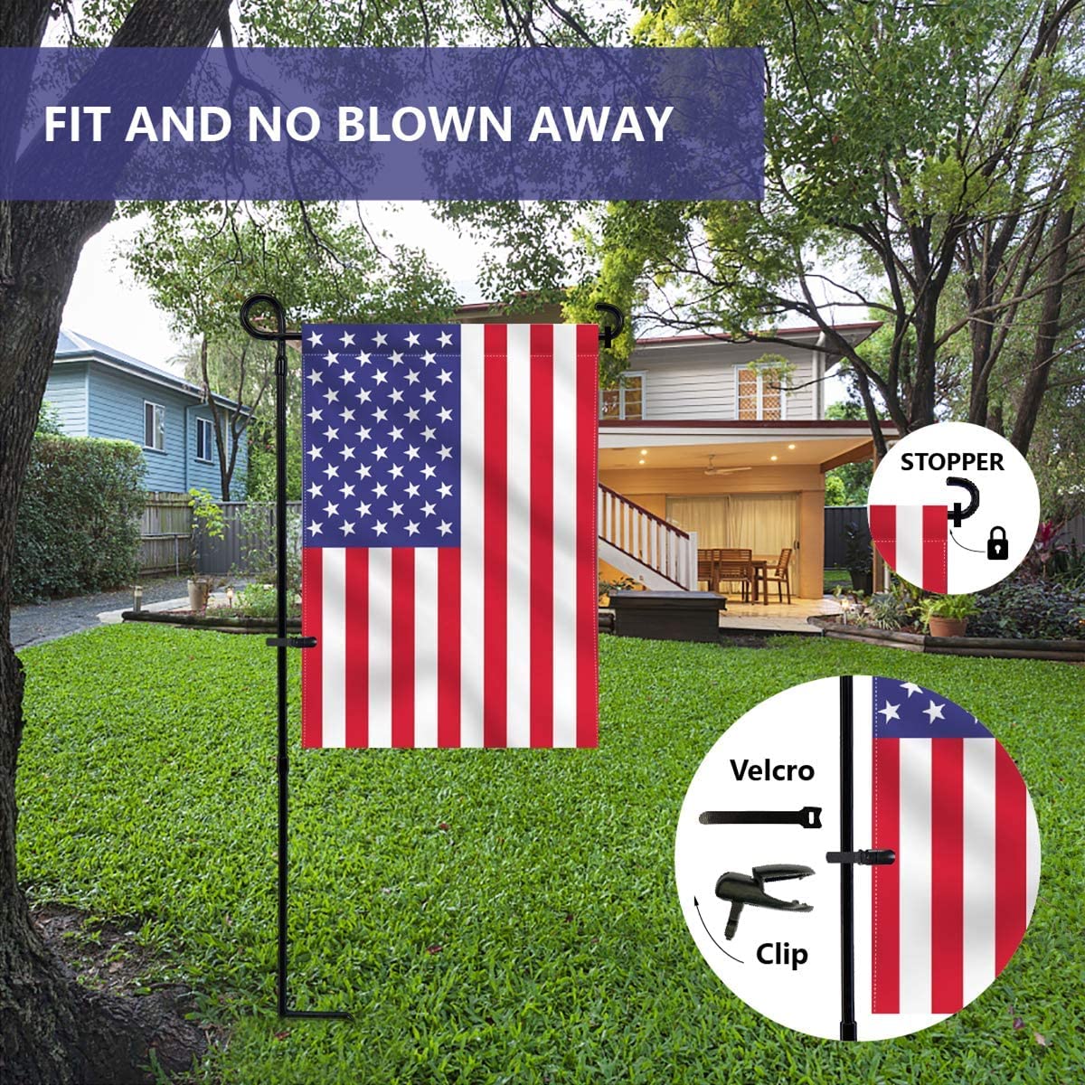 YEAHOME garden flag holder fits standard small flags for versatile decor