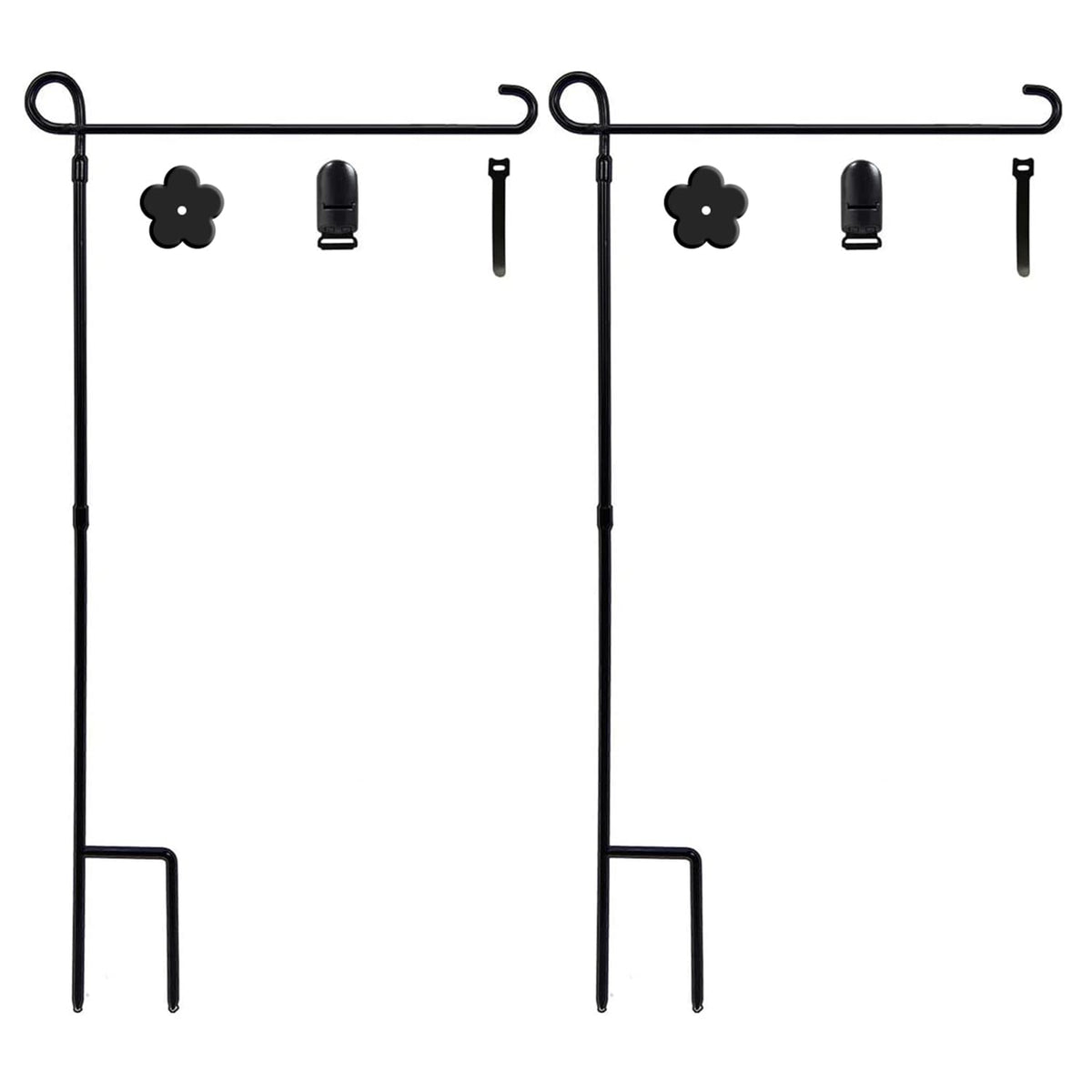 YEAHOME garden flag holder stand with sturdy design for windy outdoor displays