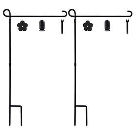 YEAHOME garden flag holder stand with sturdy design for windy outdoor displays