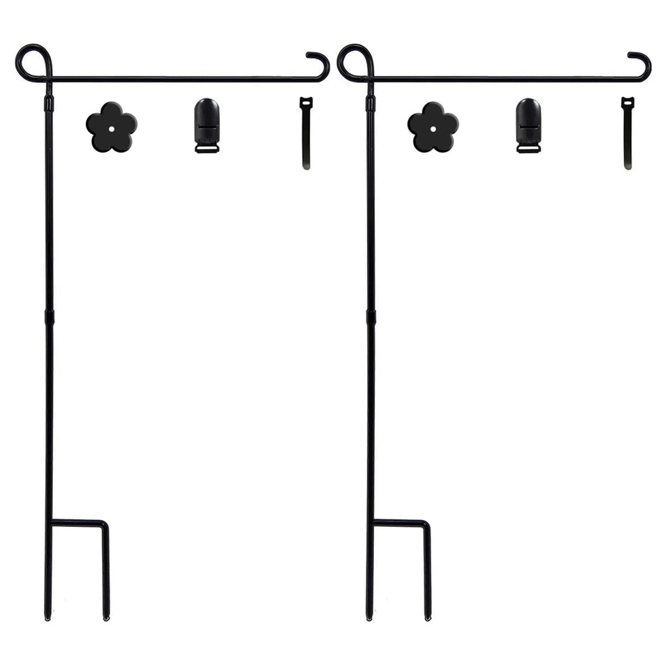 YEAHOME garden flag holder stand with sturdy design for windy outdoor displays