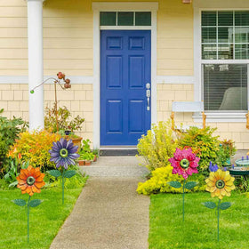 YEAHOME outdoor paint stake resists weather for year-round color.