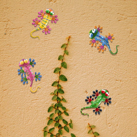 YEAHOME gecko wall art 4-pack ready-to-hang for quick setup