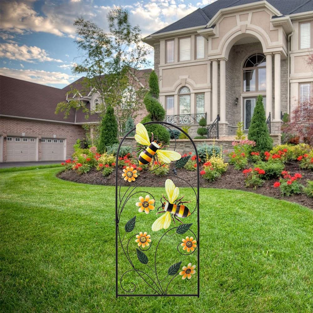 YEAHOME flowers-bees design enhances borders, patios, and backyards with seasonal character.