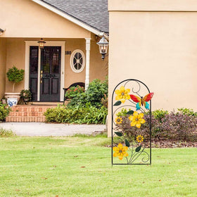 YEAHOME hand-painted garden art stakes brighten any yard