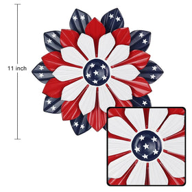 YEAHOME outdoor patriotic wall art resists weather with anti-rust coating for seasonal display.