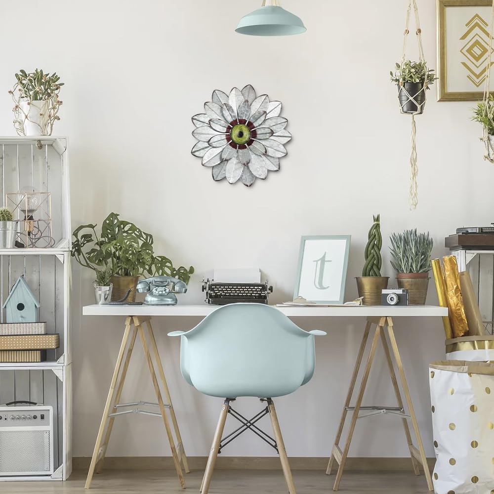 YEAHOME metal flower wall decor 3D depth elevates walls with sculptural interest.