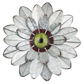YEAHOME metal flower wall decor closeup petals highlights intricate craftsmanship for eye-catching bedroom accents.