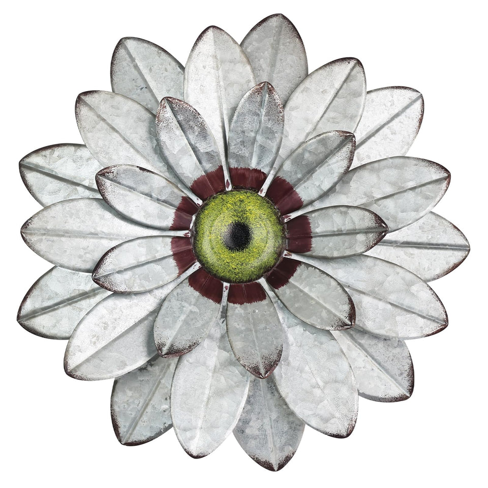 YEAHOME metal flower wall decor closeup petals highlights intricate craftsmanship for eye-catching bedroom accents.