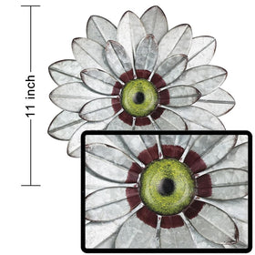 YEAHOME metal flower wall decor layered floral design creates depth ideal for living room focal points.