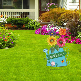 YEAHOME anti-rust metal stake designed for outdoor durability.
