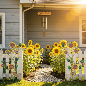YEAHOME 37-inch sunflowers create a bold focal point outdoors.