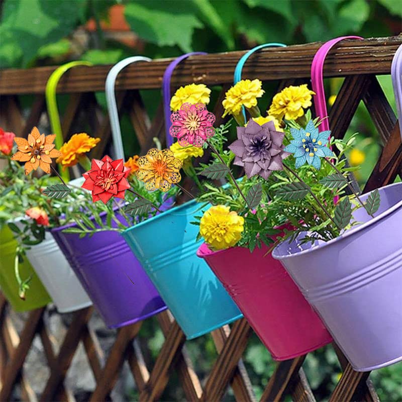YEAHOME six-pack of daisy stakes adds sculpted color to flowers.