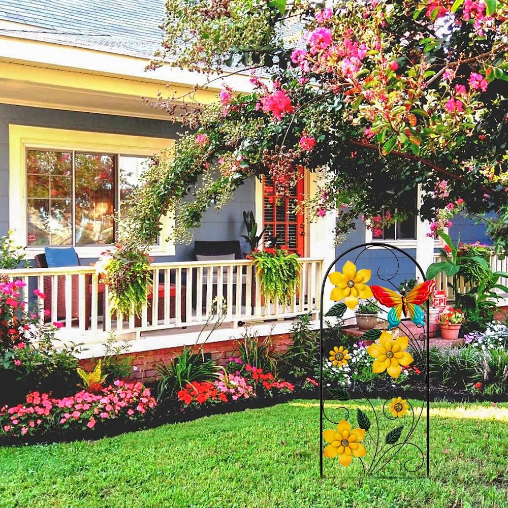 YEAHOME spring garden decor butterfly stake brightening borders