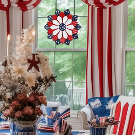 YEAHOME stars-and-stripes wall décor highlights celebrations with a bold, multi-tone finish.