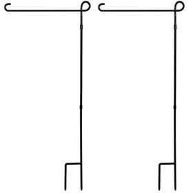 YEAHOME flag stand sturdy base keeps garden flags upright in windy weather.