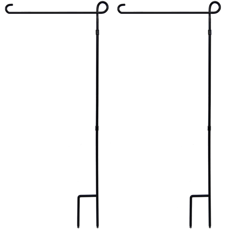 YEAHOME flag stand sturdy base keeps garden flags upright in windy weather.
