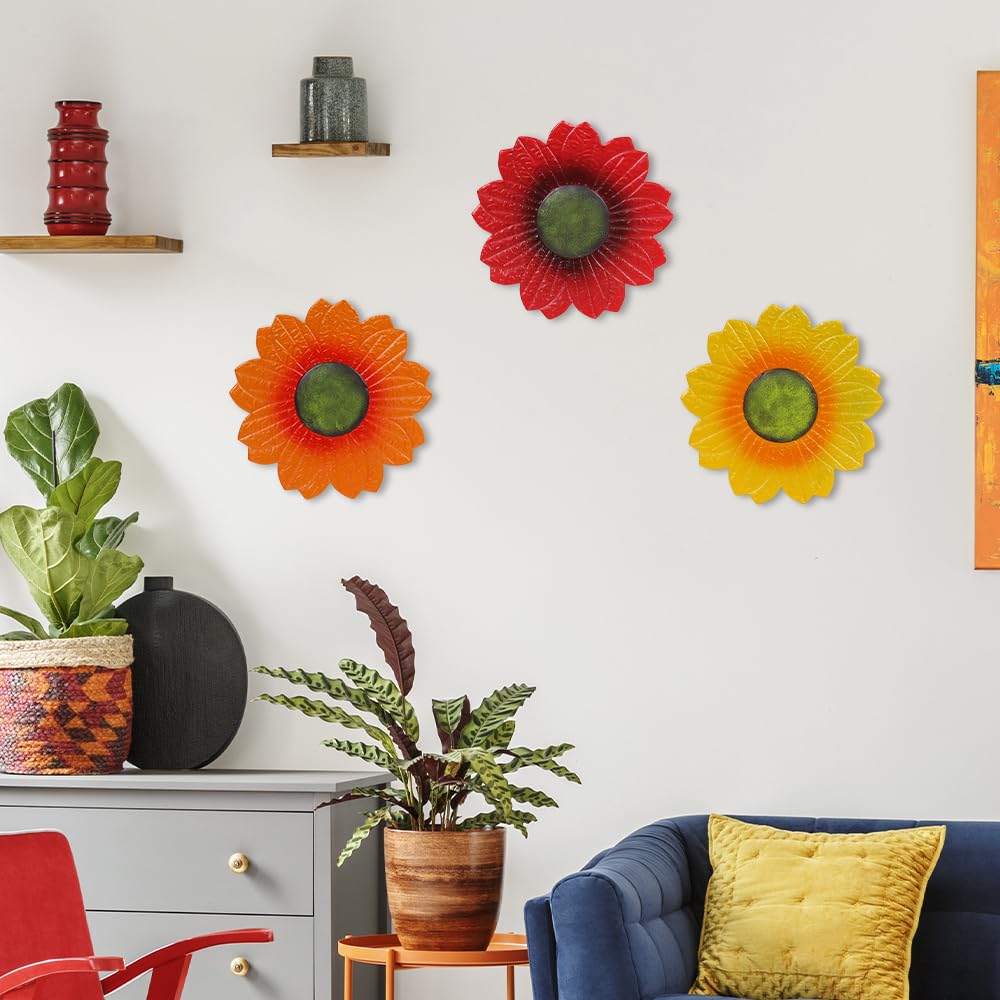 YEAHOME Sunflower Wall Decor 9-inch packaging image showing ready-to-display gift option.