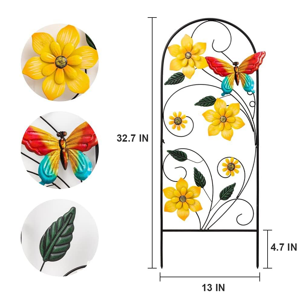 YEAHOME wall-mount garden art butterflies for indoor or outdoor use