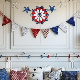 YEAHOME patriotic wall hanging suits porches, fences, and living areas with flair.