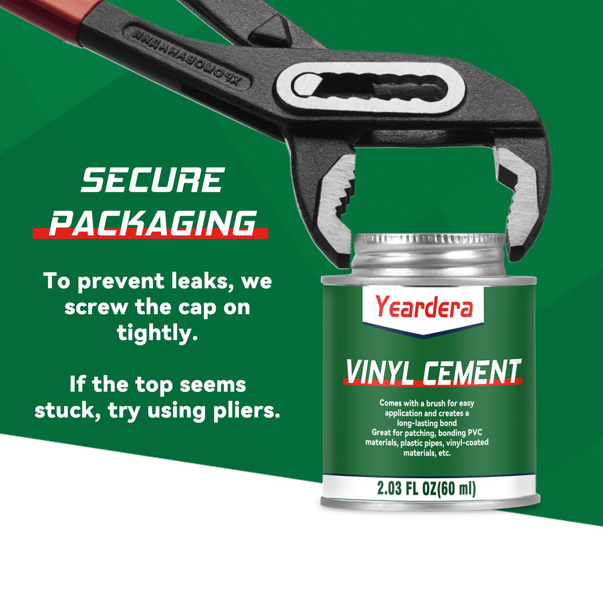 Yeardera tight-lid design helps secure the bottle during use.