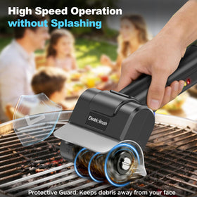 YEBLEM grill brush splash-proof body designed for easy rinsing after grilling