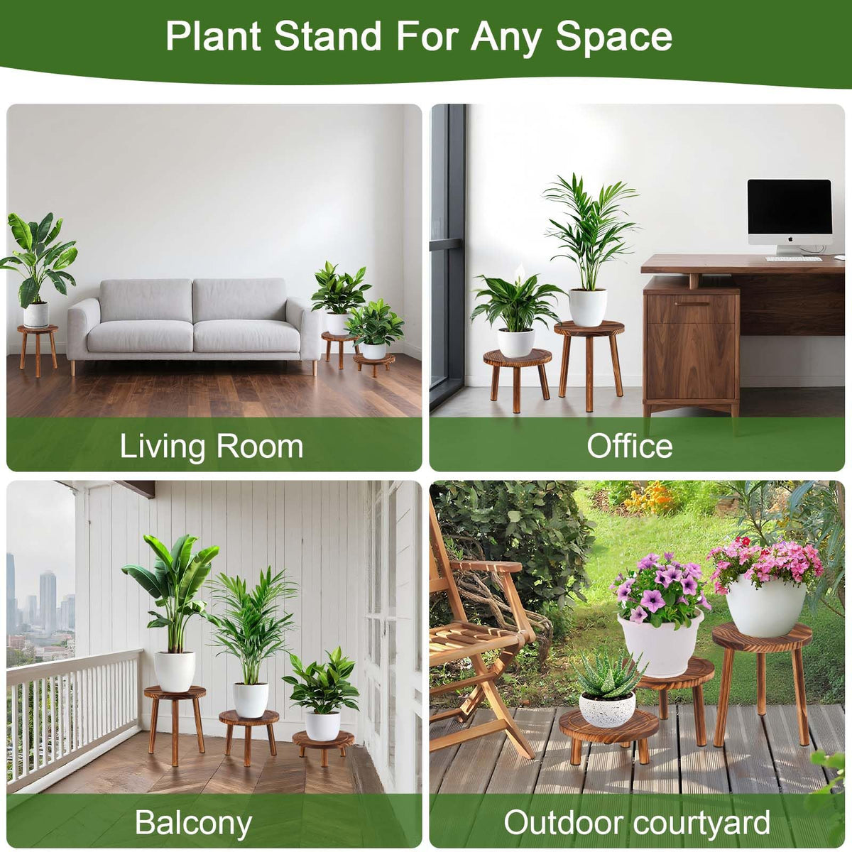 Yedcxup plant stand doubles as a versatile surface for décor or books.
