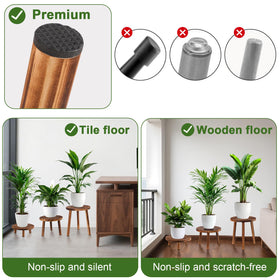 Yedcxup pine wood plant rack with rounded edges for safe use.