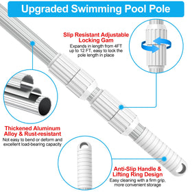YEECHUN pole showing locking cams to keep length fixed during use.