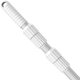 YEECHUN 12ft telescopic pool pole extended for reach and efficiency in cleaning.