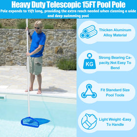 YEECHUN adjustable length enables reach from five to fifteen feet for broad coverage