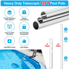YEECHUN ribbed aluminum pole with anti-slip grip for secure handling.