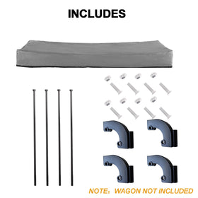 YEEDOIDO C2 canopy protects wagon riders from sun and showers