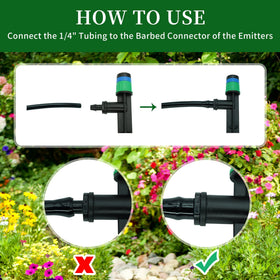 Yeedoox 1/4 inch tubing connection enables easy setup and flexibility.