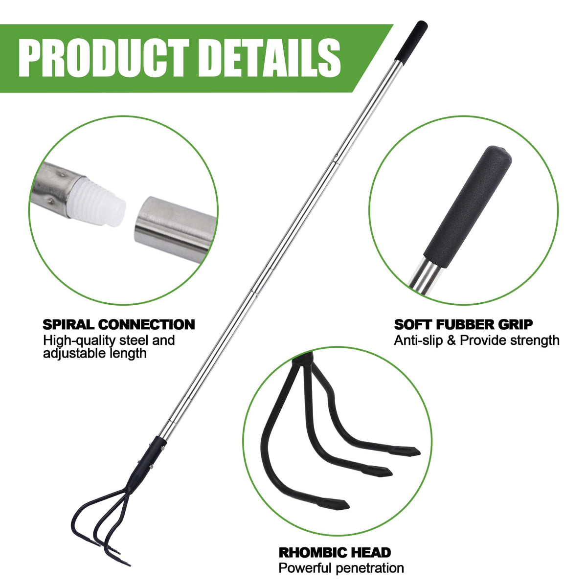 YEELOR sturdy steel frame provides stability during intensive garden work