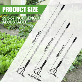 YEELOR 3-prong head enables precise weeding and soil aeration