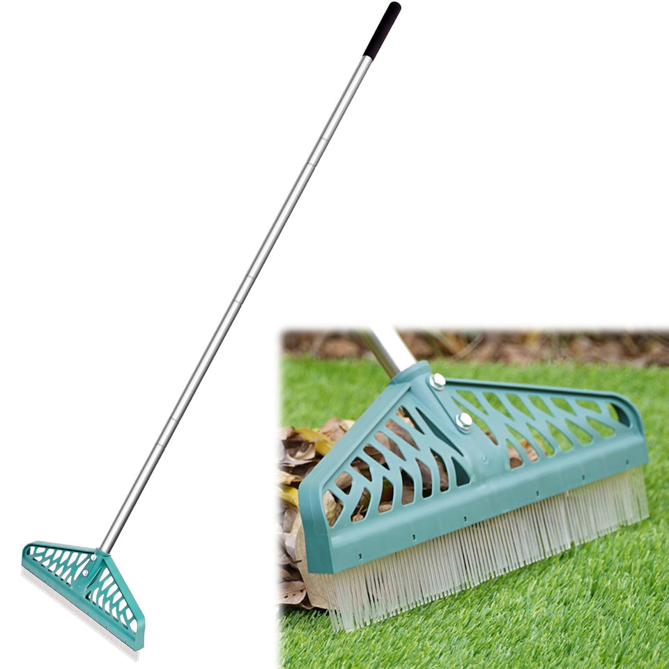 YEELOR artificial turf rake with adjustable handle 32–61 inches for versatile cleaning