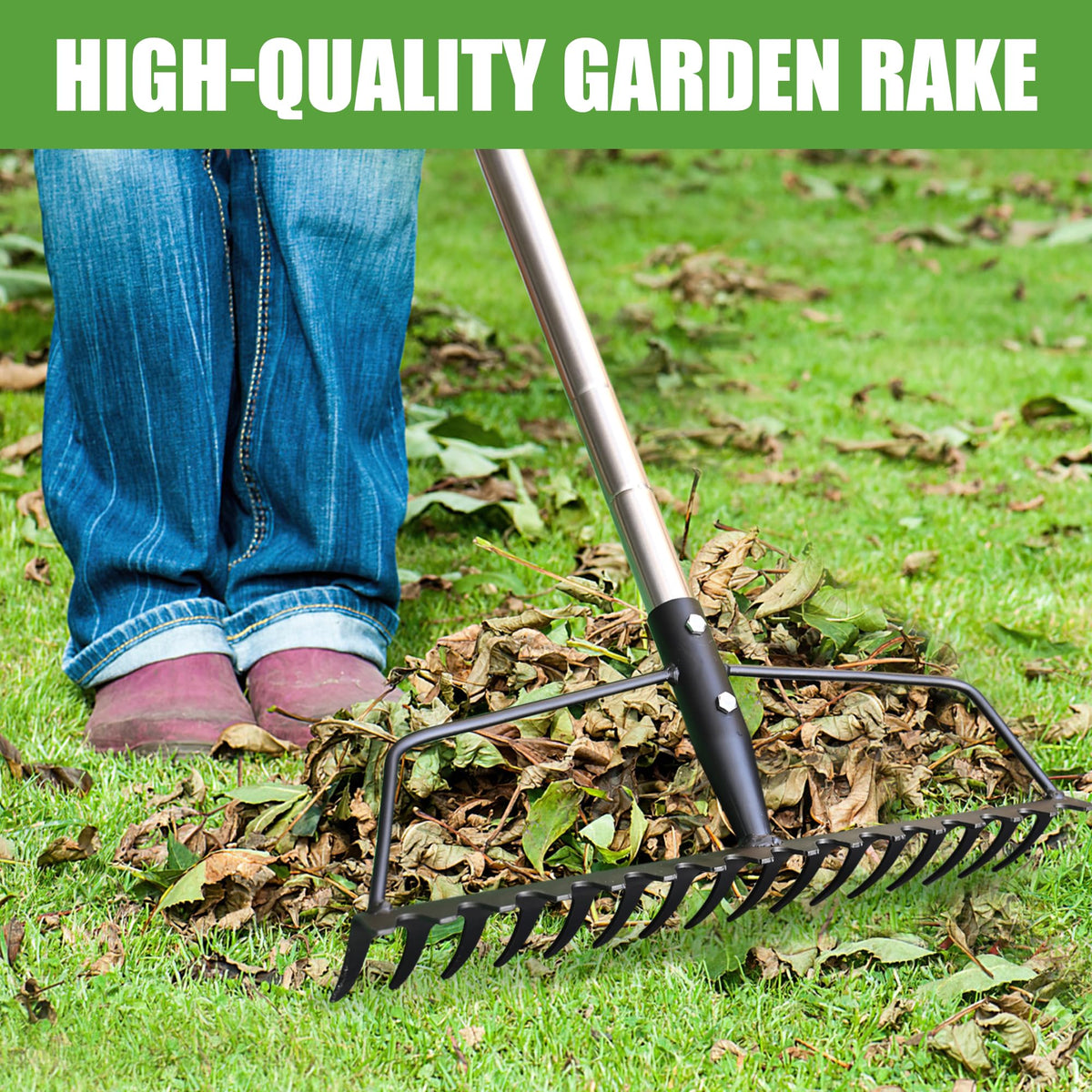 YEELOR easy-assembly rake that requires no tools to start tending your garden.