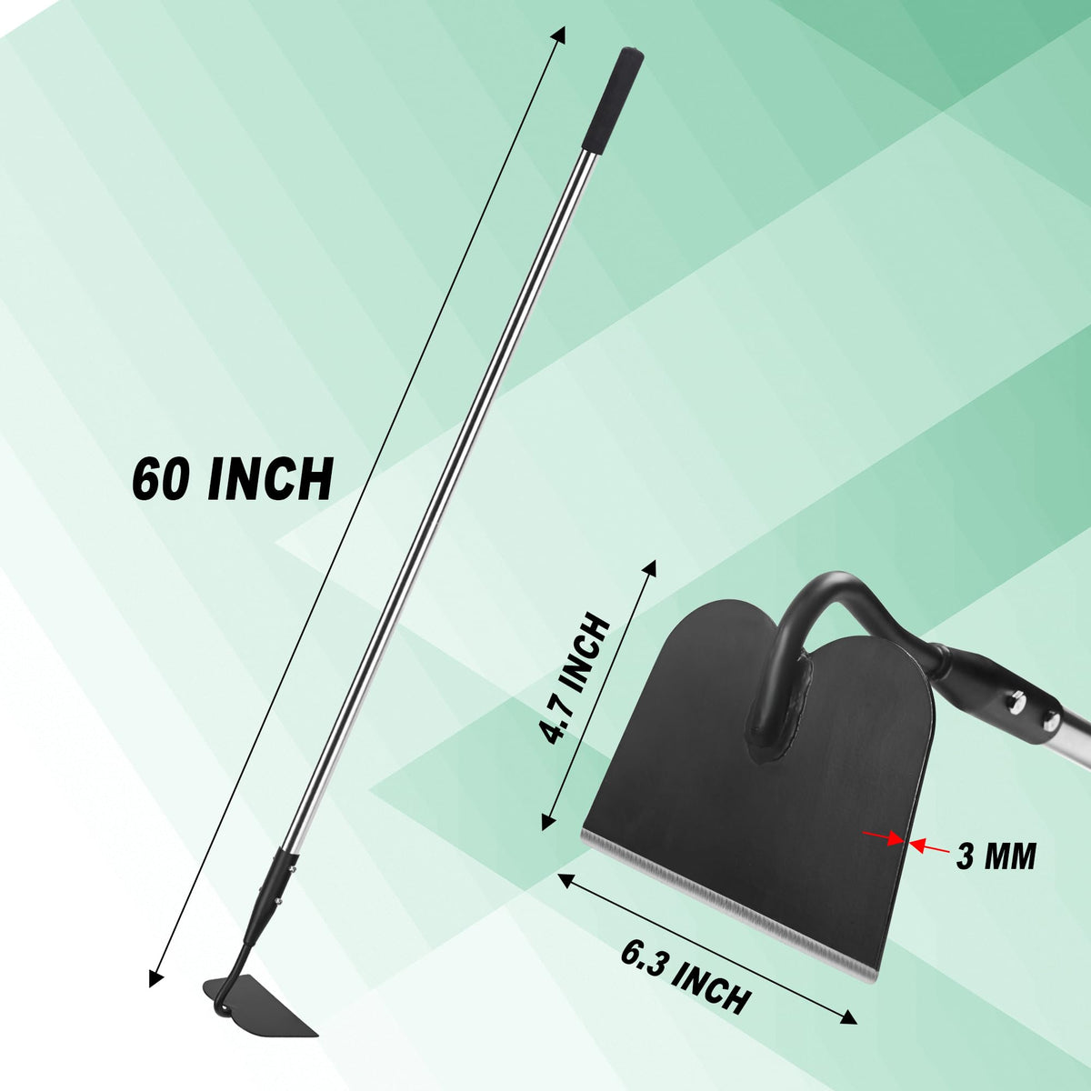 YEELOR hoe with anti-loosening bolts prevents wobble during intensive work.