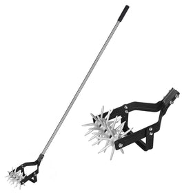 YEELOR garden rotary cultivator with 67-inch handle for deep soil loosening