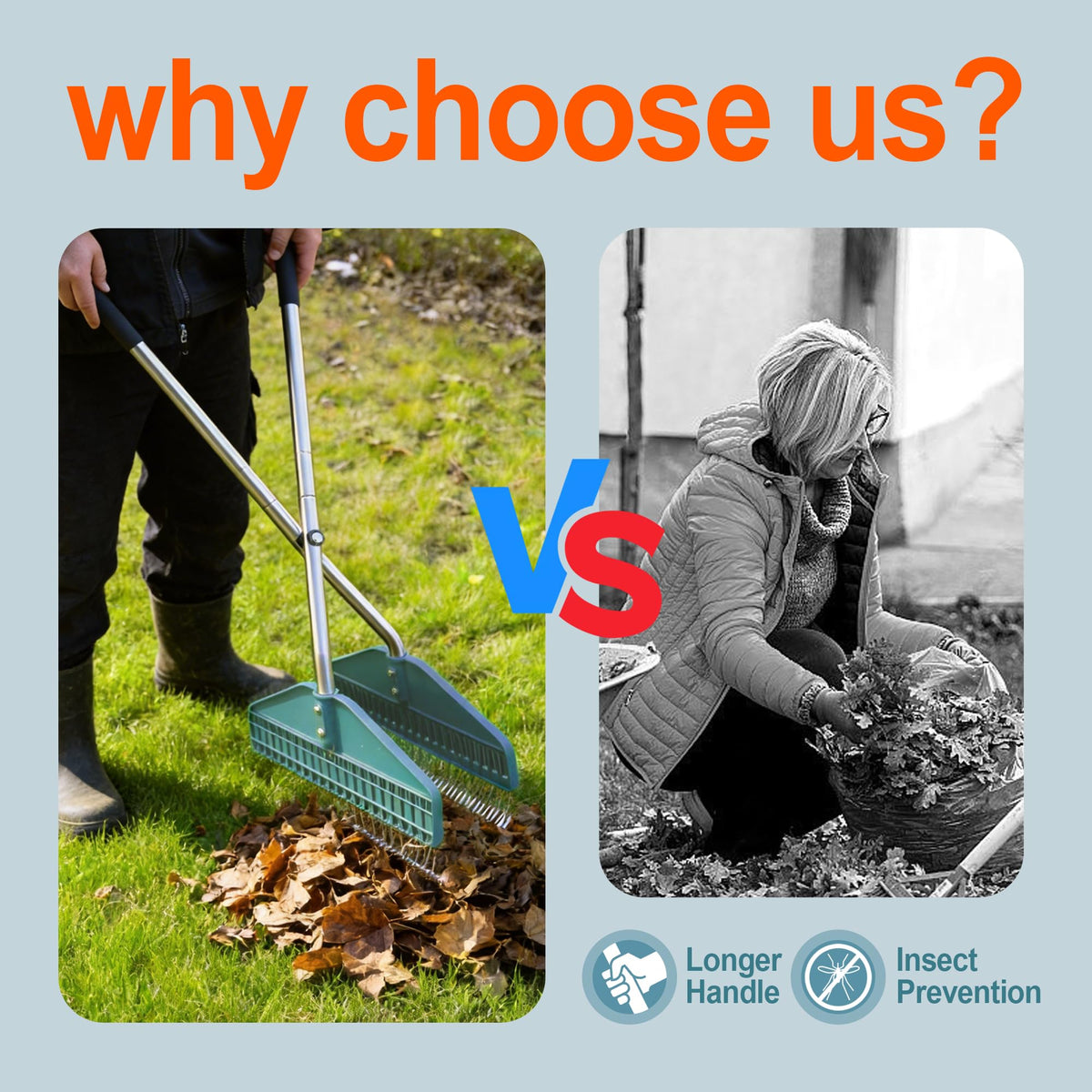 YEELOR Leaf Grabber features dense tine spacing for efficient gathering.