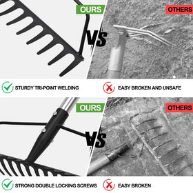 YEELOR rust-resistant carbon steel and stainless construction for long-lasting yard work.