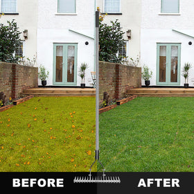 YEELOR Thatch Rake durable steel construction supports repeated seasonal maintenance