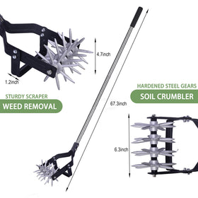 2-in-1 design showing weeding and tilling capabilities of YEELOR tiller